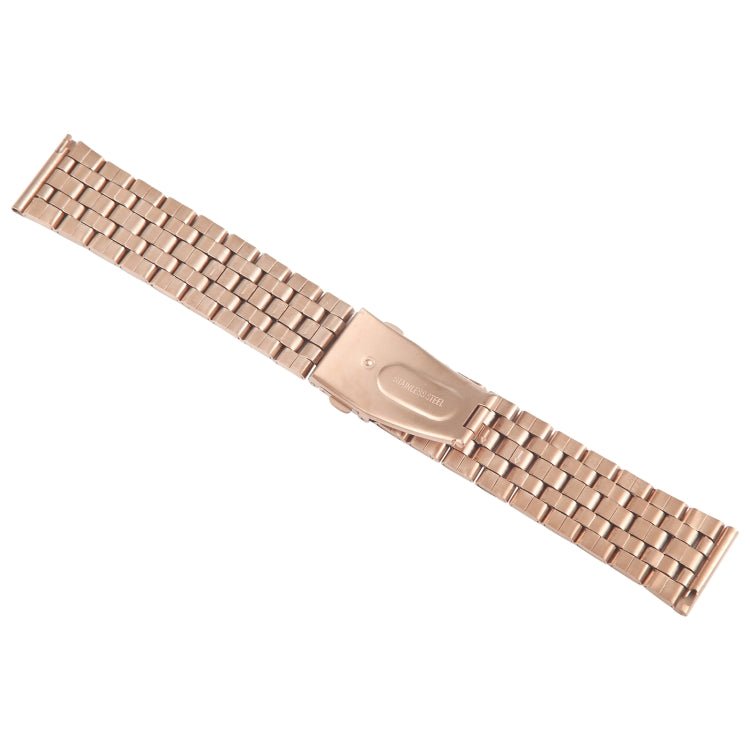 22mm Universal Five Beads Stainless Steel Watch Band(Rose Gold) - free shipping - PMc TechLife - Order now!