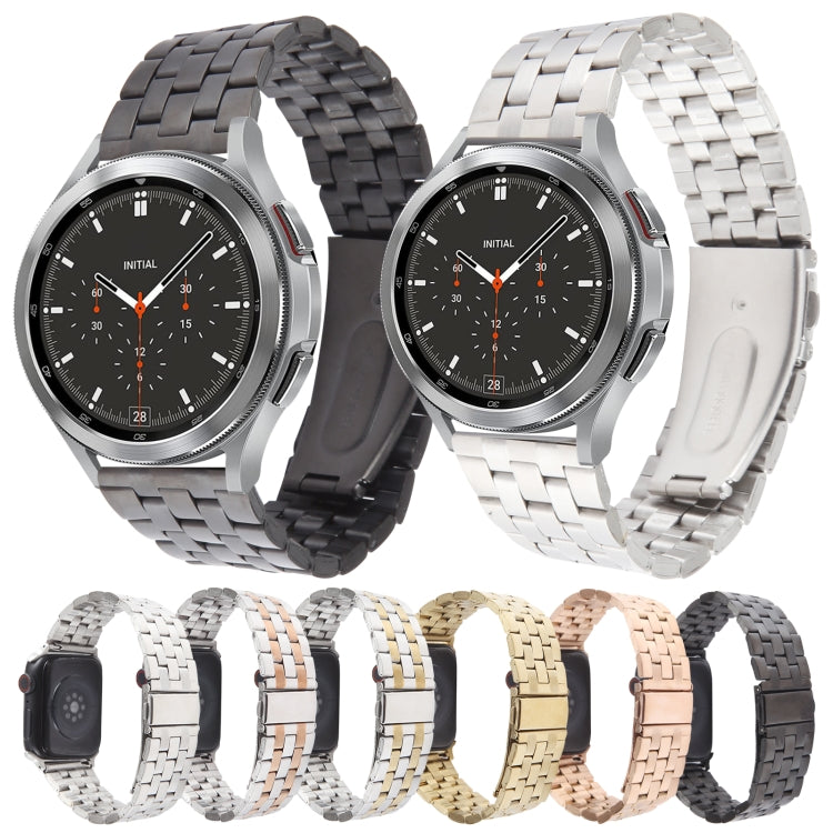 22mm Universal Five Beads Stainless Steel Watch Band(Rose Gold) - free shipping - PMc TechLife - Order now!
