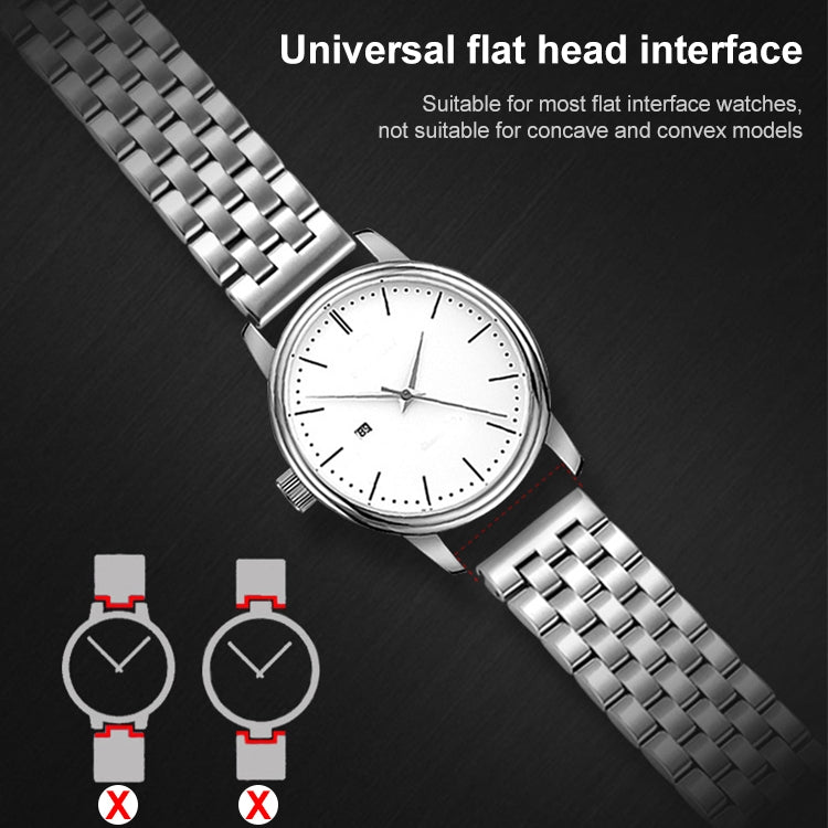 22mm Universal Five Beads Stainless Steel Watch Band(Rose Gold) - free shipping - PMc TechLife - Order now!