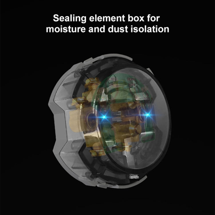 86mm Round LED Tempered Glass Switch Panel, Gold Round Glass, Style:Two Open Dual Control - free shipping - PMC Jewellery - Order now!