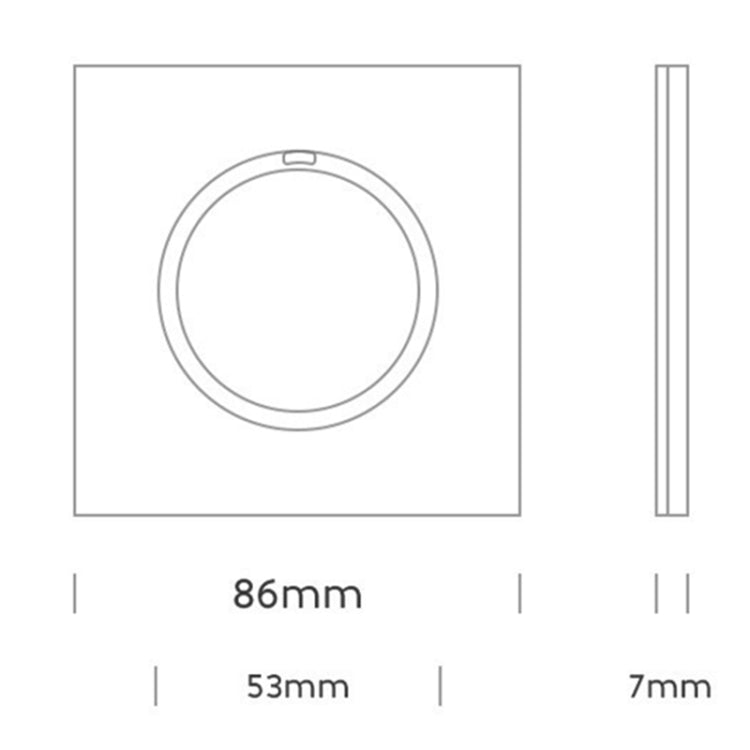 86mm Round LED Tempered Glass Switch Panel, Gold Round Glass, Style:TV Socket - Switch by PMC TechLife | Online Shopping South Africa | PMC TechLife | Buy Now Pay Later Mobicred