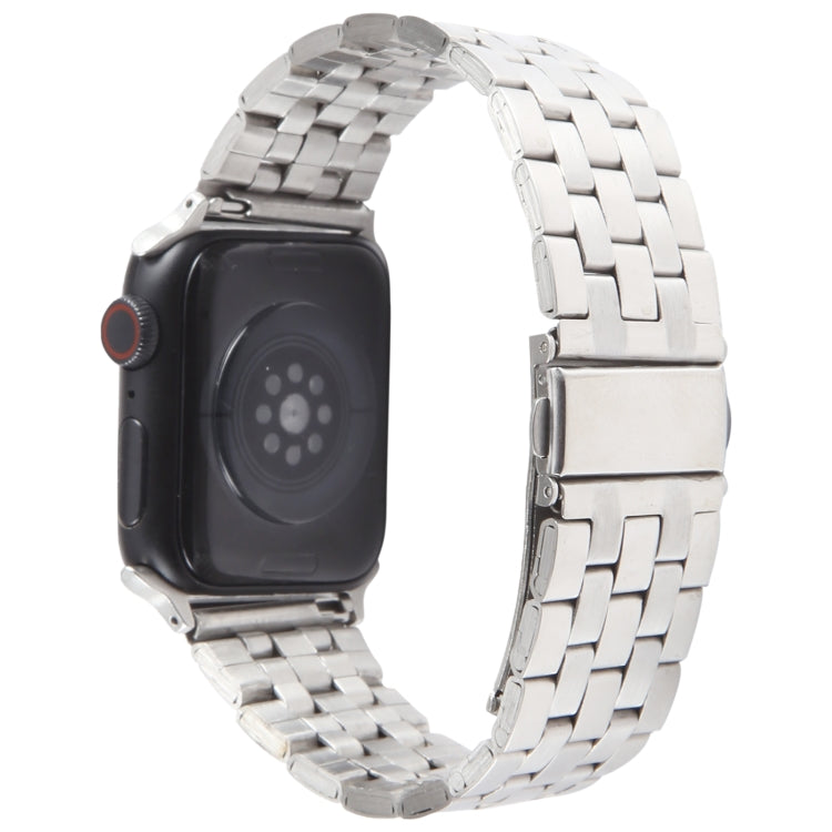 For Apple Watch SE 40mm 22mm Ultra-thin Five Beads Stainless Steel Watch Band(Silver) - free shipping - PMC TechLife - Order now!