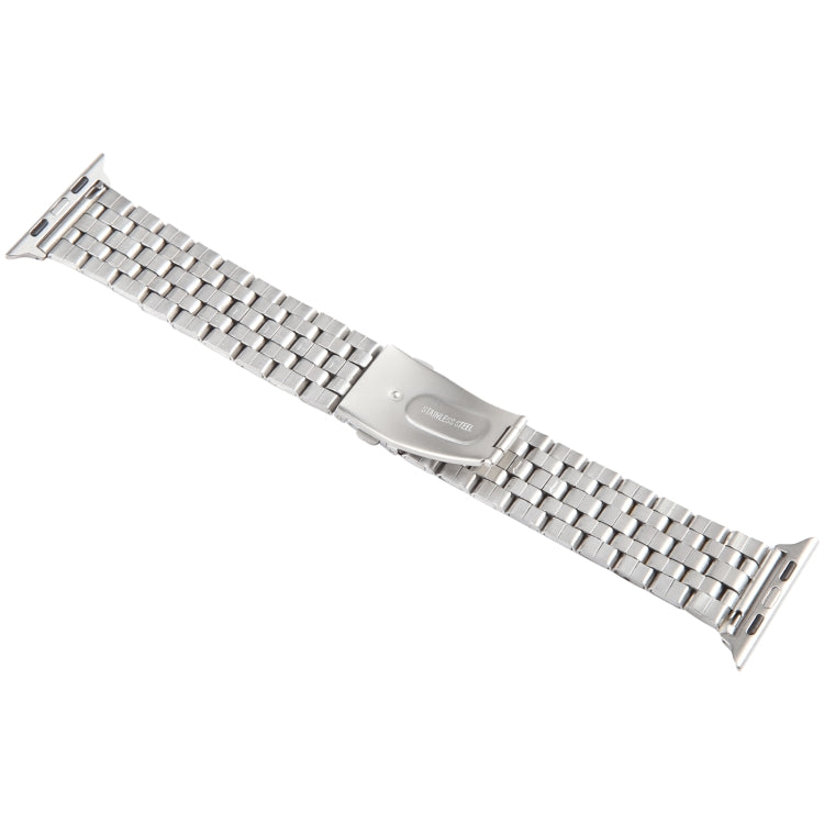 For Apple Watch SE 40mm 22mm Ultra-thin Five Beads Stainless Steel Watch Band(Silver) - free shipping - PMC TechLife - Order now!