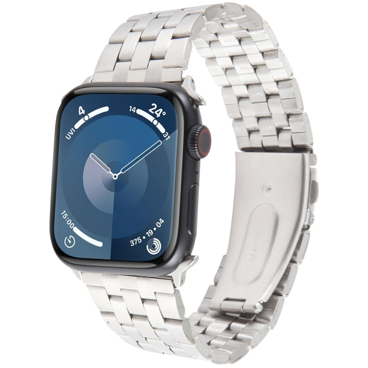 For Apple Watch 42mm 22mm Ultra-thin Five Beads Stainless Steel Watch Band(Silver) - free shipping - PMC TechLife - Order now!