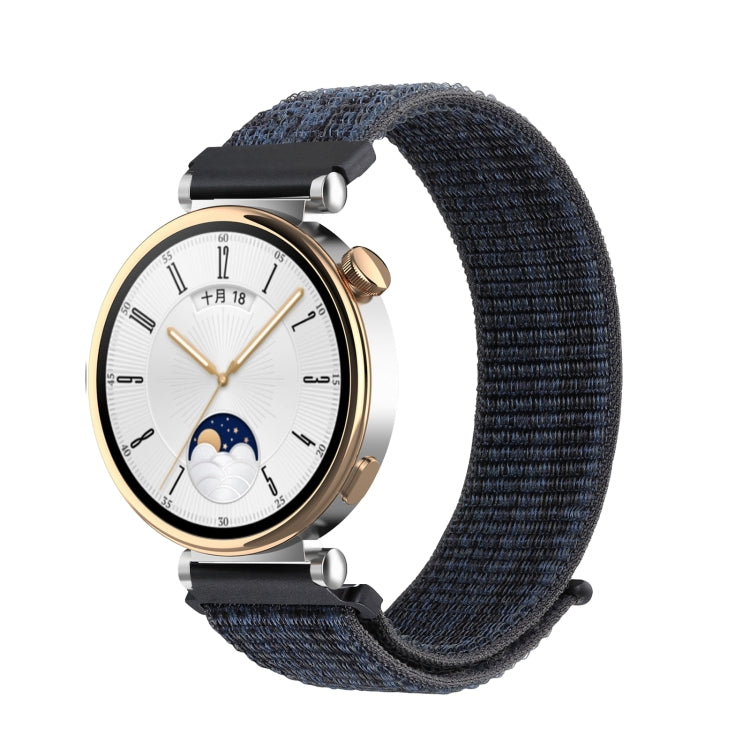 18mm Universal Nylon Loop Watch Band(Black Blue) - 18mm Bands by PMc TechLife | Online Shopping South Africa | PMc TechLife | Buy Now Pay Later Mobicred