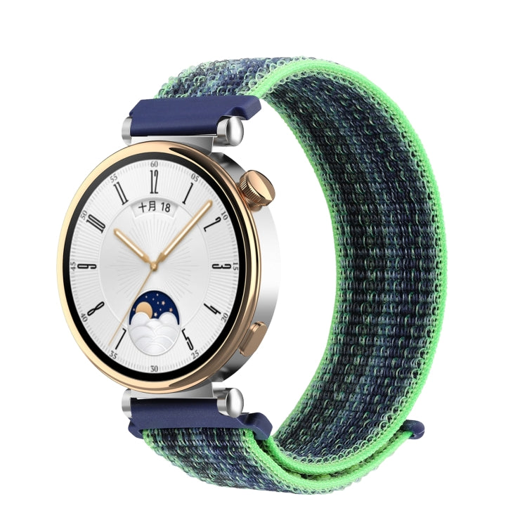 18mm Universal Nylon Loop Watch Band(Bright Green Blue) - 18mm Bands by PMc TechLife | Online Shopping South Africa | PMc TechLife | Buy Now Pay Later Mobicred