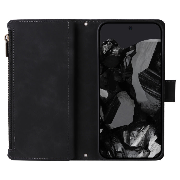 For Google Pixel 9 Pro Multifunctional Multi-Card Wallet Phone Leather Case(Black) - Google Cases by PMC TechLife | Online Shopping South Africa | PMC TechLife | Buy Now Pay Later Mobicred