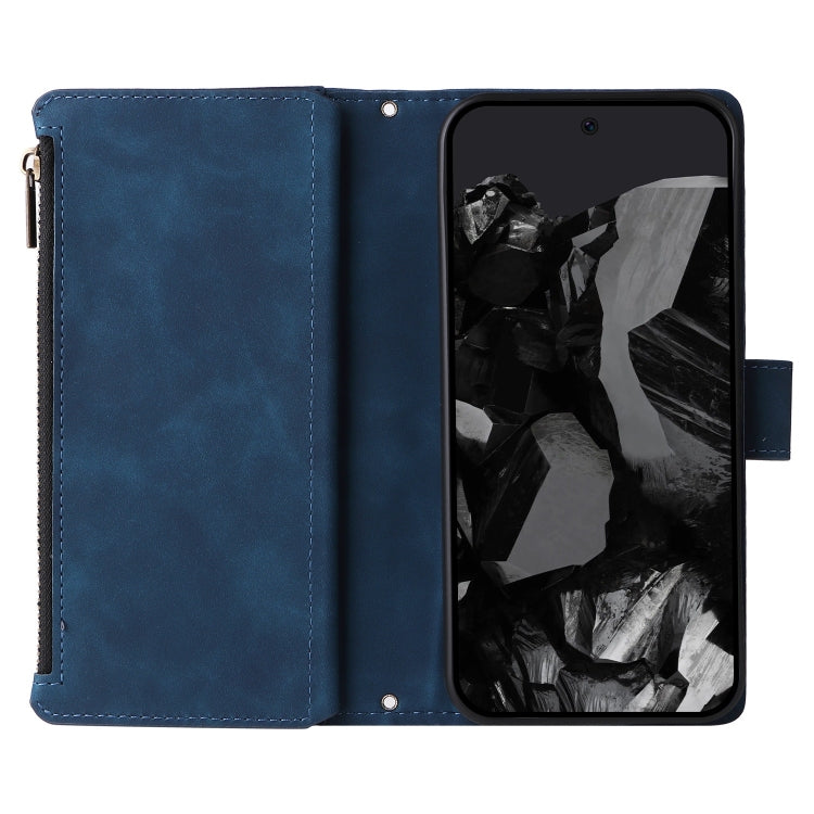 For Google Pixel 9 Pro Multifunctional Multi-Card Wallet Phone Leather Case(Blue) - Google Cases by PMC Jewellery | Online Shopping South Africa | PMC Jewellery | Buy Now Pay Later Mobicred