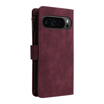 For Google Pixel 9 Pro Multifunctional Multi-Card Wallet Phone Leather Case(Wine Red) - Google Cases by PMC Jewellery | Online Shopping South Africa | PMC Jewellery | Buy Now Pay Later Mobicred