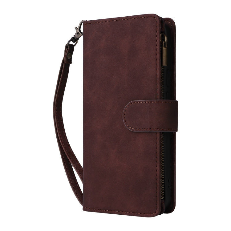 For Google Pixel 9 Pro Multifunctional Multi-Card Wallet Phone Leather Case(Coffee) - Google Cases by PMC TechLife | Online Shopping South Africa | PMC TechLife | Buy Now Pay Later Mobicred