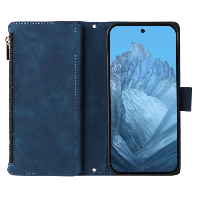 For Google Pixel 9 Multifunctional Multi-Card Wallet Phone Leather Case(Blue) - Google Cases by PMC TechLife | Online Shopping South Africa | PMC TechLife | Buy Now Pay Later Mobicred