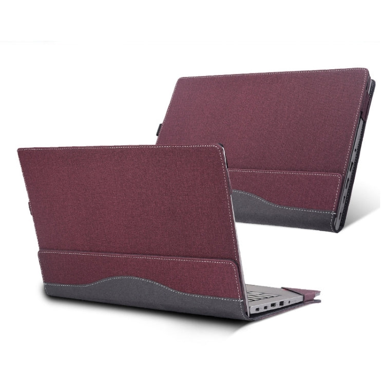 For Lenovo K14 Gen 1 Laptop Leather Shockproof Protective Case(Wine Red) - 14.1 inch by PMC Jewellery | Online Shopping South Africa | PMC Jewellery | Buy Now Pay Later Mobicred