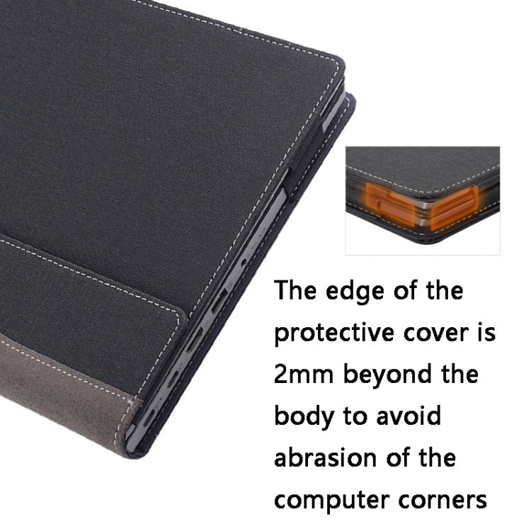 For Lenovo ThinkPad E15 Gen 2 Laptop Leather Anti-Fall Protective Case(Black) - 15.6 - 17 inch by PMC Jewellery | Online Shopping South Africa | PMC Jewellery | Buy Now Pay Later Mobicred