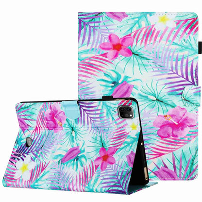 For iPad 11 Pro 2024 / 2020 / Air 4 10.9 Painted Pattern Stitching Smart Leather Tablet Case(Bougainvillea) - iPad Air (2022) / (2020) 10.9 Cases by PMC Jewellery | Online Shopping South Africa | PMC Jewellery | Buy Now Pay Later Mobicred