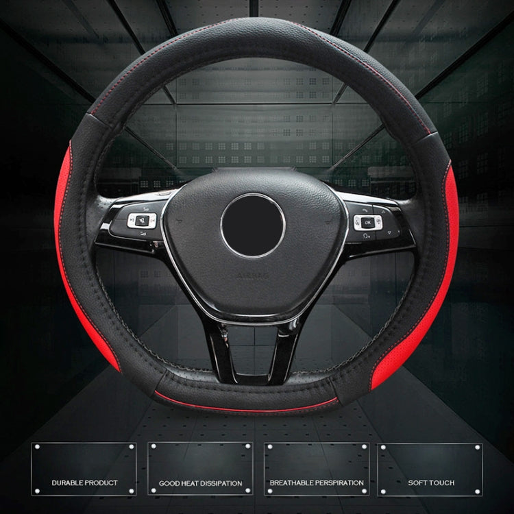 D Style Car Universal Anti-skid Steering Wheel Cover, Diameter: 38cm(Black Orange) - Steering Wheel Accessories by PMC TechLife | Online Shopping South Africa | PMC TechLife | Buy Now Pay Later Mobicred