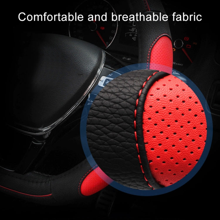 D Style Car Universal Anti-skid Steering Wheel Cover, Diameter: 38cm(Black Orange) - Steering Wheel Accessories by PMC TechLife | Online Shopping South Africa | PMC TechLife | Buy Now Pay Later Mobicred