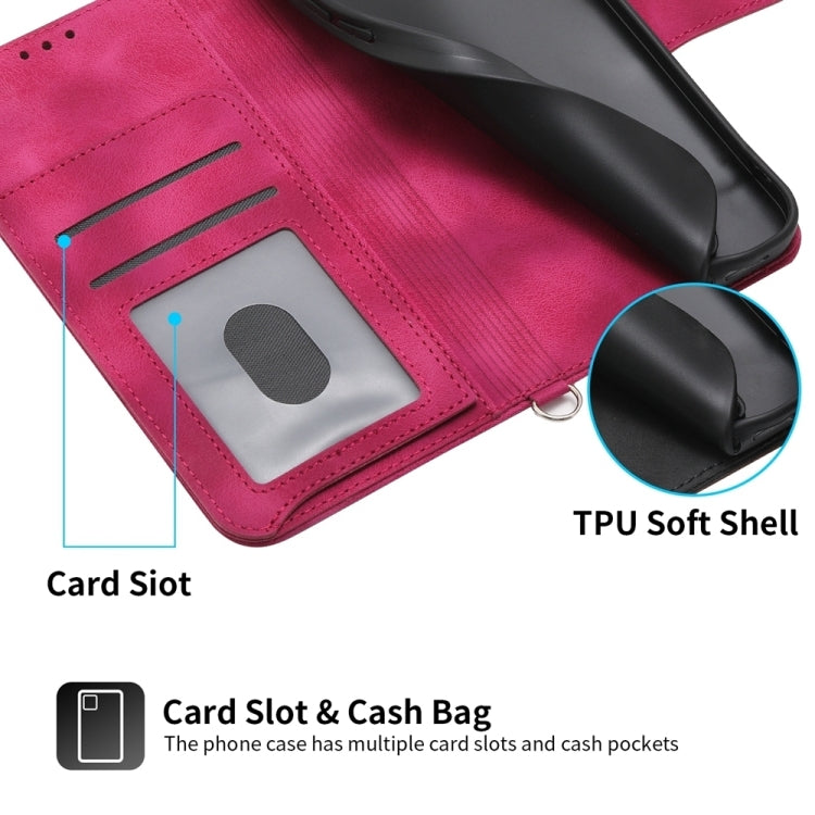 For Google Pixel 9 Pro Skin-feel Flowers Embossed Wallet Leather Phone Case(Wine Red) - Google Cases by PMC TechLife | Online Shopping South Africa | PMC TechLife | Buy Now Pay Later Mobicred
