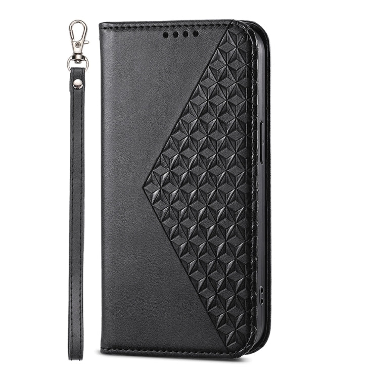 For Google Pixel 9 Cubic Grid Calf Texture Magnetic Leather Phone Case(Black) - Google Cases by PMC Jewellery | Online Shopping South Africa | PMC Jewellery | Buy Now Pay Later Mobicred