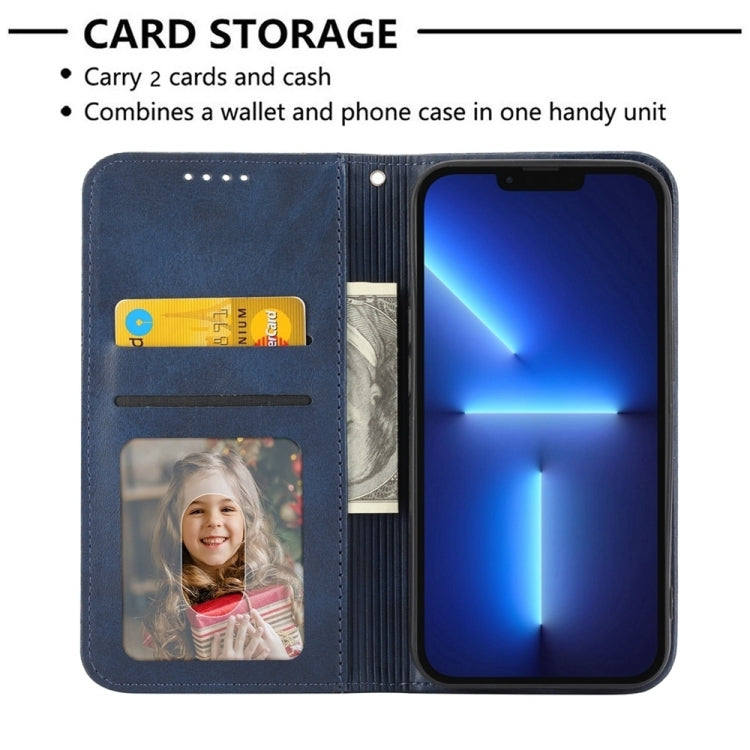 For Google Pixel 9 Pro Cubic Grid Calf Texture Magnetic Leather Phone Case(Blue) - Google Cases by PMC TechLife | Online Shopping South Africa | PMC TechLife | Buy Now Pay Later Mobicred