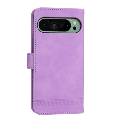 For Google Pixel 9 Dierfeng Dream Line TPU + PU Leather Phone Case(Purple) - Google Cases by PMC Jewellery | Online Shopping South Africa | PMC Jewellery | Buy Now Pay Later Mobicred