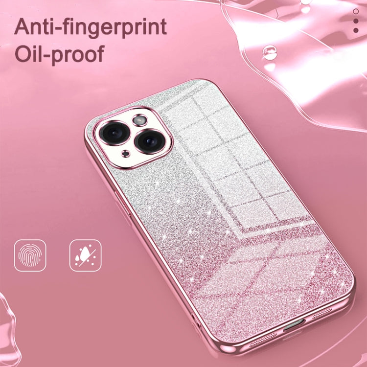 For iPhone 16 Plus Gradient Glitter Powder Electroplated Phone Case(Pink) - iPhone 16 Plus Cases by PMC Jewellery | Online Shopping South Africa | PMC Jewellery | Buy Now Pay Later Mobicred