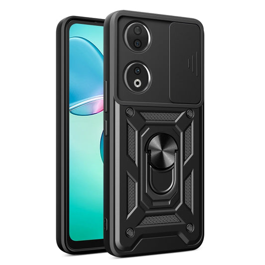 For Honor 90 5G Sliding Camera Cover Design TPU+PC Phone Case(Black) - Honor Cases by PMC Jewellery | Online Shopping South Africa | PMC Jewellery