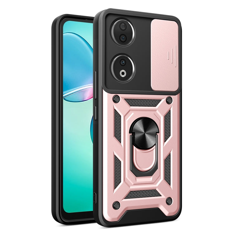 For Honor 90 5G Sliding Camera Cover Design TPU+PC Phone Case(Rose Gold) - Honor Cases by PMC TechLife | Online Shopping South Africa | PMC TechLife