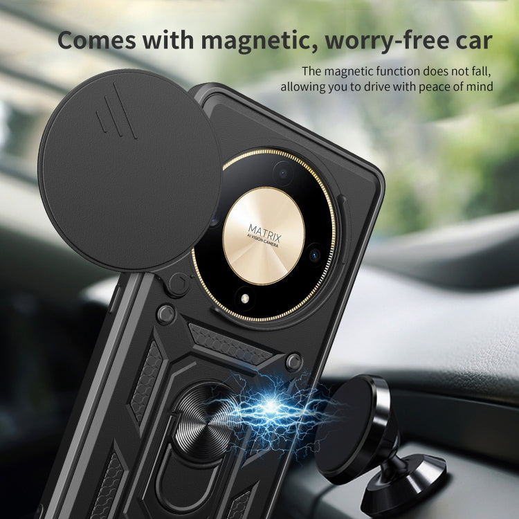 For Honor X9b Sliding Camera Cover Design TPU+PC Phone Case(Green) - Honor Cases by PMC TechLife | Online Shopping South Africa | PMC TechLife | Buy Now Pay Later Mobicred