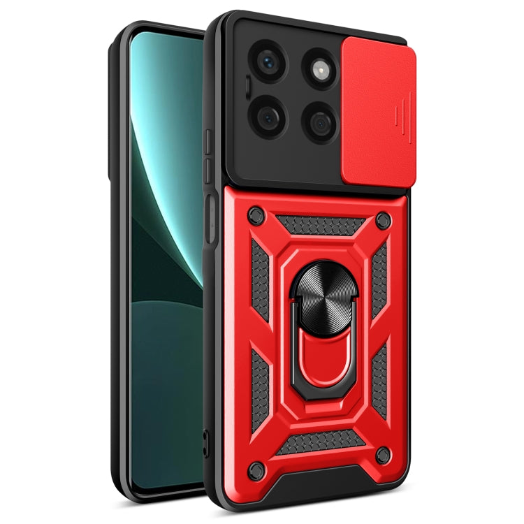 For Honor X8b Sliding Camera Cover Design TPU+PC Phone Case(Red) - Honor Cases by PMC TechLife | Online Shopping South Africa | PMC TechLife | Buy Now Pay Later Mobicred