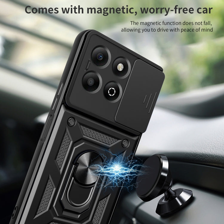 For Honor X6b 4G Sliding Camera Cover Design TPU+PC Phone Case(Blue) - free shipping - PMC TechLife - Order now!
