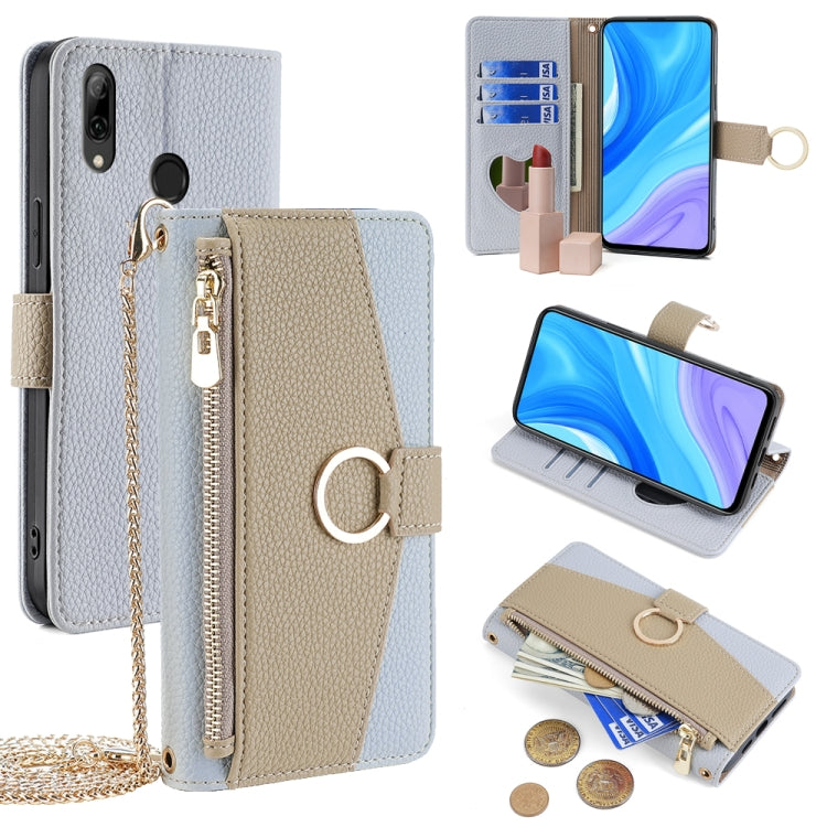 For Huawei P Smart Z / Enjoy 10 Plus Crossbody Litchi Texture Leather Phone Case(Blue) - Huawei Cases by PMC TechLife | Online Shopping South Africa | PMC TechLife | Buy Now Pay Later Mobicred