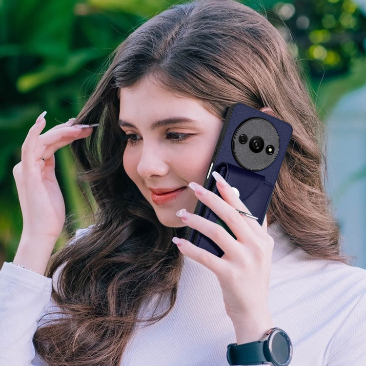 For Xiaomi Redmi A3 4G Organ Card Bag Ring Holder PU Phone Case(Blue) - free shipping - PMC TechLife - Order now!
