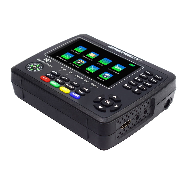 iBRAVEBOX V10 Finder Max 4.3 inch Display Digital Satellite Meter Signal Finder, Support DVB-S/S2/S2X, Plug Type:US Plug(Black) - Satellite Finder by PMC TechLife | Online Shopping South Africa | PMC TechLife | Buy Now Pay Later Mobicred