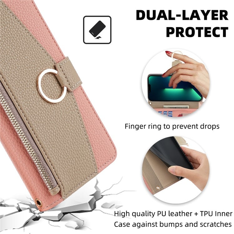 For OnePlus 11 Crossbody Litchi Texture Leather Phone Case(Pink) - OnePlus Cases by PMC TechLife | Online Shopping South Africa | PMC TechLife | Buy Now Pay Later Mobicred