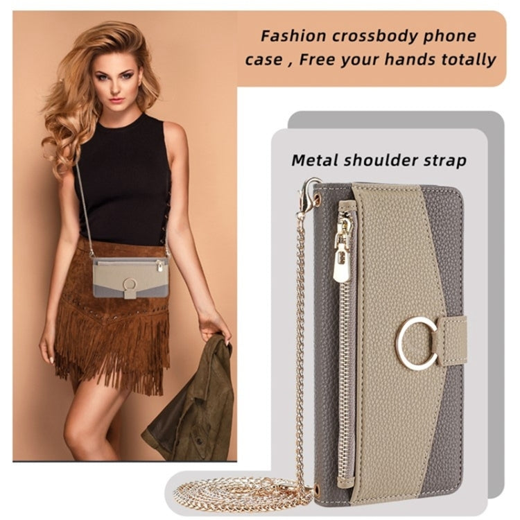 For OnePlus 9 Pro Crossbody Litchi Texture Leather Phone Case(Grey) - OnePlus Cases by PMC TechLife | Online Shopping South Africa | PMC TechLife | Buy Now Pay Later Mobicred