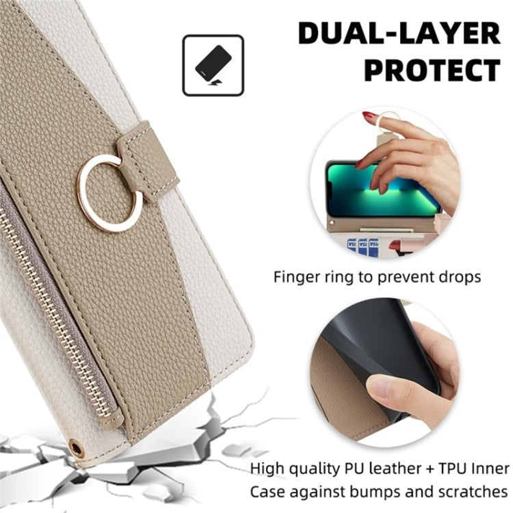 For OnePlus 9 Pro Crossbody Litchi Texture Leather Phone Case(White) - OnePlus Cases by PMC TechLife | Online Shopping South Africa | PMC TechLife | Buy Now Pay Later Mobicred