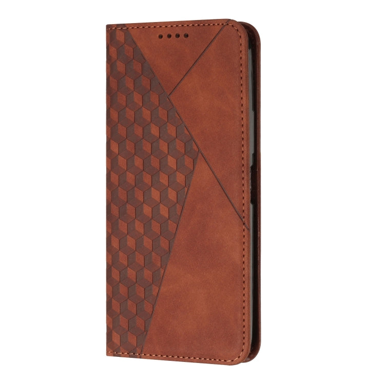 For Tecno Spark Go 2024 / POP 8 Diamond Splicing Skin Feel Magnetic Leather Phone Case(Brown) - Tecno Cases by PMC Jewellery | Online Shopping South Africa | PMC Jewellery | Buy Now Pay Later Mobicred