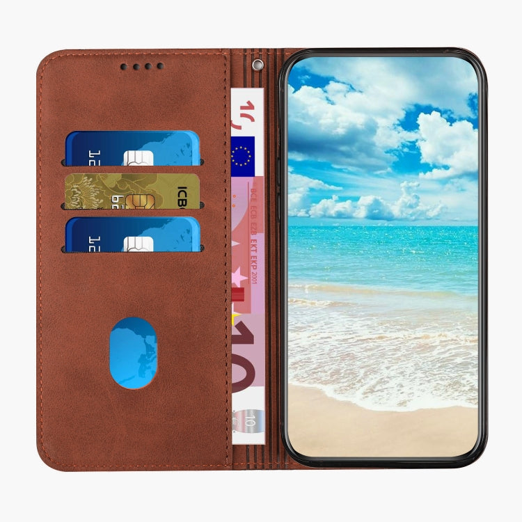 For Tecno Spark Go 2024 / POP 8 Diamond Splicing Skin Feel Magnetic Leather Phone Case(Brown) - Tecno Cases by PMC Jewellery | Online Shopping South Africa | PMC Jewellery | Buy Now Pay Later Mobicred