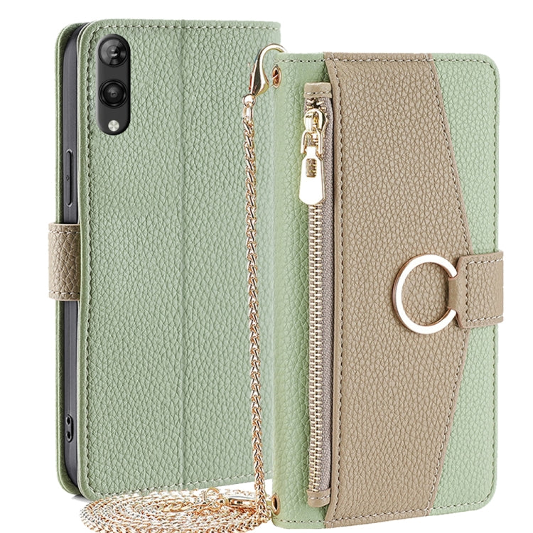 For Rakuten Hand 5G Crossbody Litchi Texture Leather Phone Case(Green) - More Brand by PMC TechLife | Online Shopping South Africa | PMC TechLife | Buy Now Pay Later Mobicred