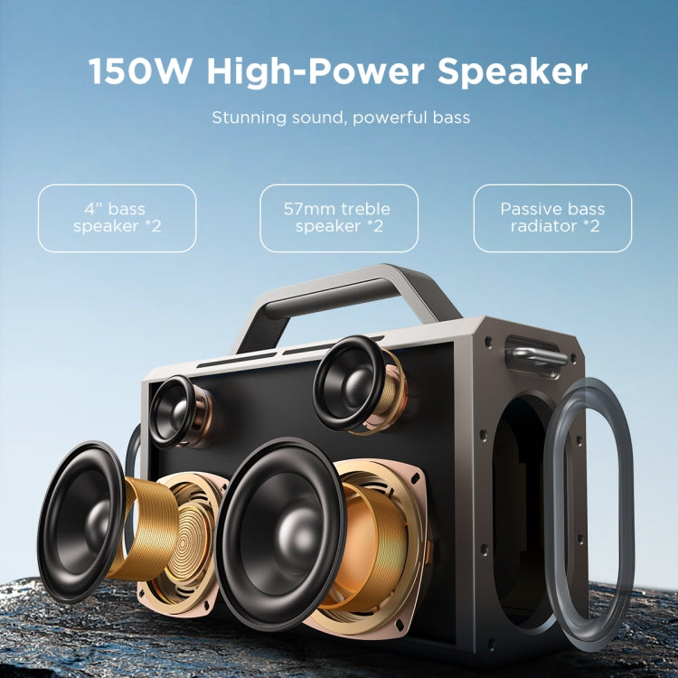 JOYROOM JR-MW03 Pies Series Party Double Microphone Bluetooth Speaker - free shipping - PMC Jewellery - Order now!