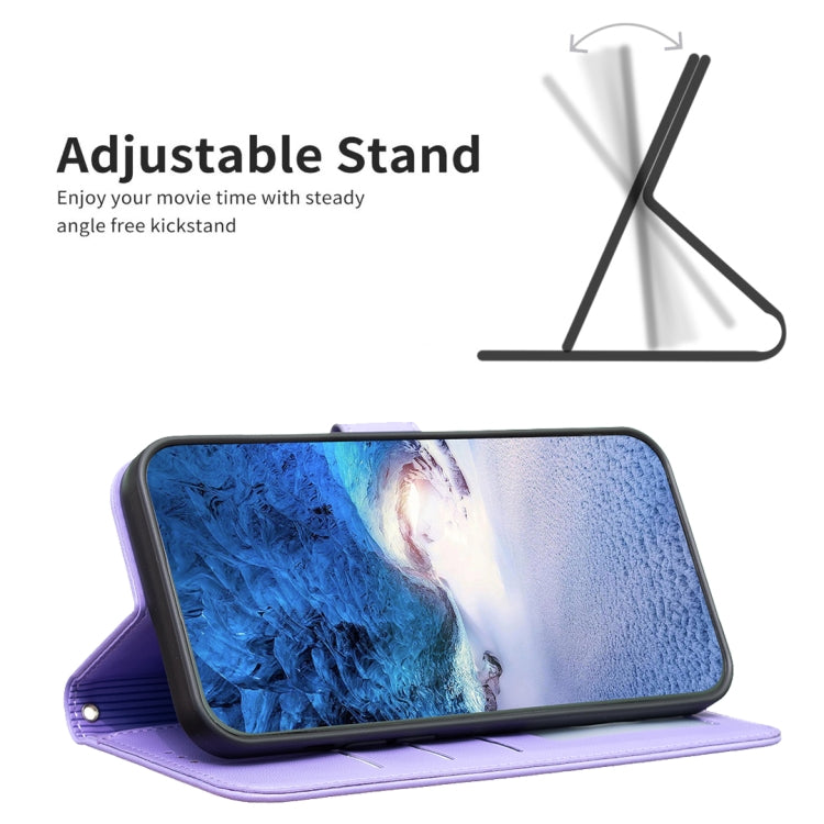 For Xiaomi Redmi Note 13 Pro 4G Global Four-leaf Embossed Leather Phone Case(Purple) - Note 13 Pro Cases by PMC TechLife | Online Shopping South Africa | PMC TechLife | Buy Now Pay Later Mobicred