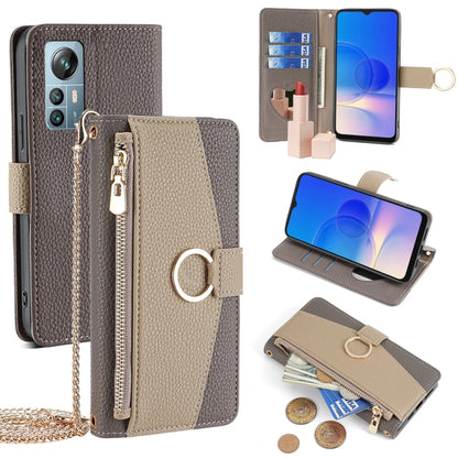 For Blackview A85 Crossbody Litchi Texture Leather Phone Case(Grey) - More Brand by PMC Jewellery | Online Shopping South Africa | PMC Jewellery