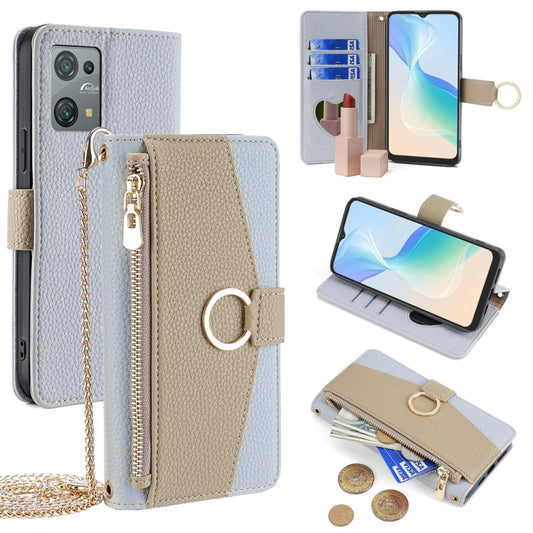 For Blackview Oscal C30 / Oscal C30 Pro Crossbody Litchi Texture Leather Phone Case(Blue) - More Brand by PMC Jewellery | Online Shopping South Africa | PMC Jewellery