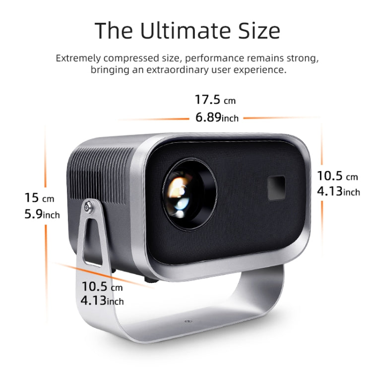 A003 150 Lumens 1280x720P 360 Degree Rotating LED Mini Android Projector, Specification:UK Plug - LED Projector by PMC Jewellery | Online Shopping South Africa | PMC Jewellery | Buy Now Pay Later Mobicred