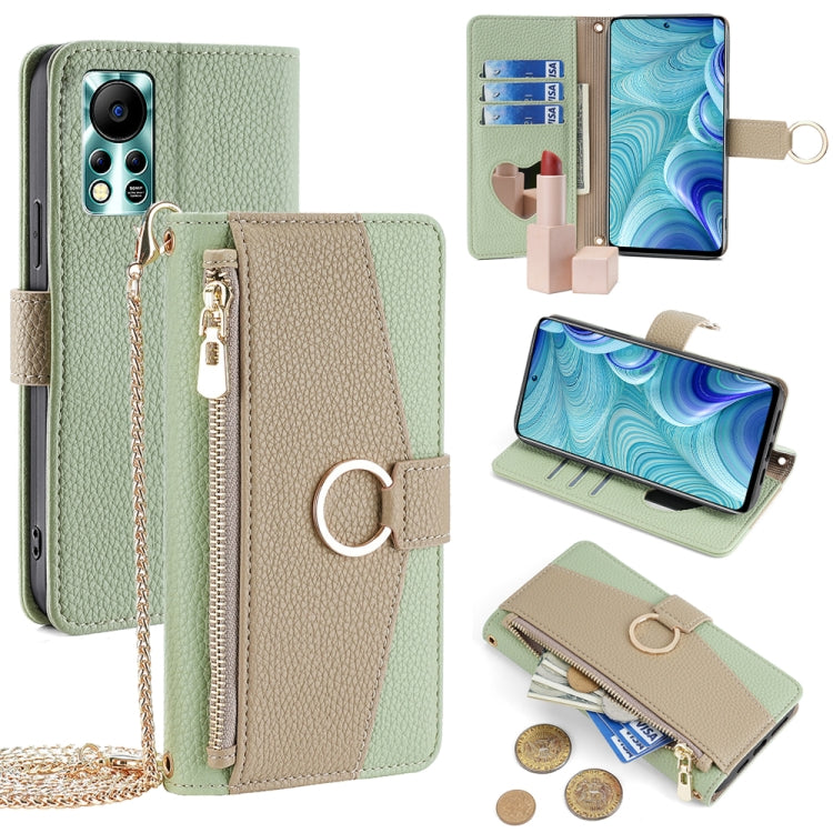 For Infinix Hot 11s NFC Crossbody Litchi Texture Leather Phone Case(Green) - free shipping - PMC TechLife - Order now!