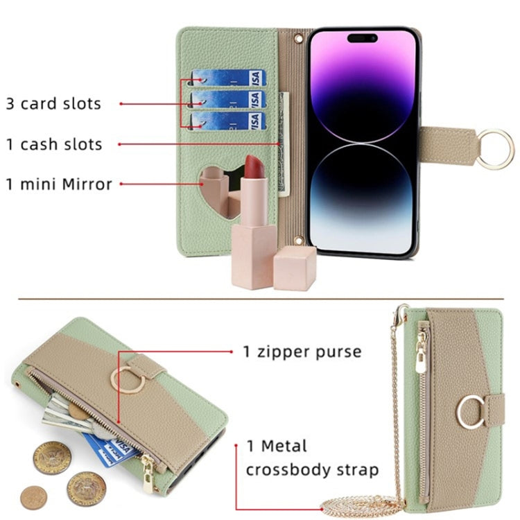 For Infinix Hot 12 Play Crossbody Litchi Texture Leather Phone Case(Green) - Infinix Cases by PMC TechLife | Online Shopping South Africa | PMC TechLife | Buy Now Pay Later Mobicred