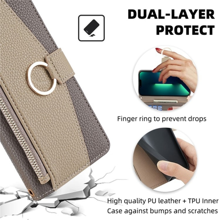 For Infinix Smart 6 Plus Crossbody Litchi Texture Leather Phone Case(Grey) - Infinix Cases by PMC TechLife | Online Shopping South Africa | PMC TechLife | Buy Now Pay Later Mobicred