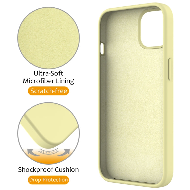For iPhone 12 MagSafe Magnetic Liquid Silicone Phone Case with Ring Holder(Yellow) - iPhone 12 / 12 Pro Cases by PMC TechLife | Online Shopping South Africa | PMC TechLife