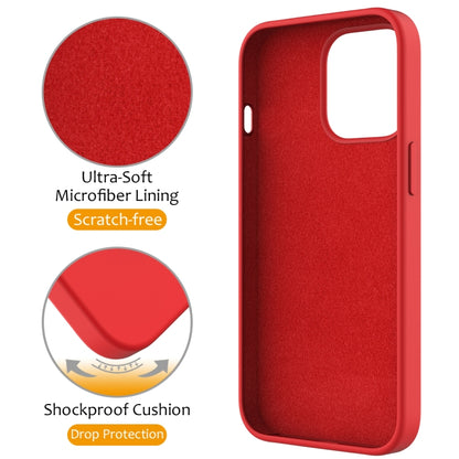 For iPhone 13 Pro Max MagSafe Magnetic Liquid Silicone Phone Case with Ring Holder(Red) - iPhone 13 Pro Max Cases by PMC Jewellery | Online Shopping South Africa | PMC Jewellery