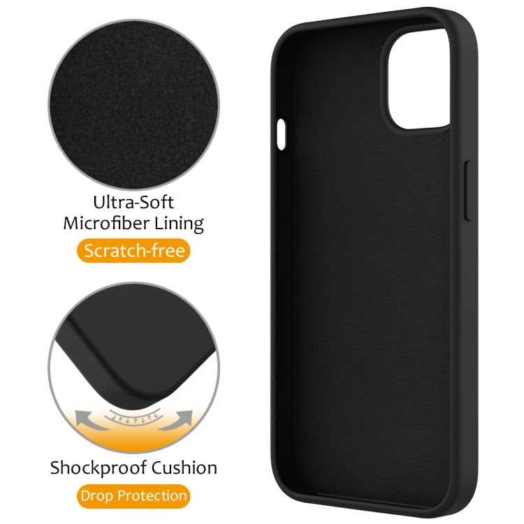 For iPhone 14 MagSafe Magnetic Liquid Silicone Phone Case with Ring Holder(Black) - iPhone 14 Cases by PMC TechLife | Online Shopping South Africa | PMC TechLife